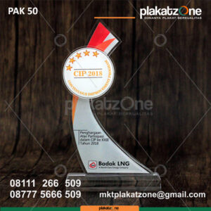 Plakat Akrilik Penghargaan Badak LNG